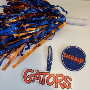 Blue and Orange Party Pom Pom Set